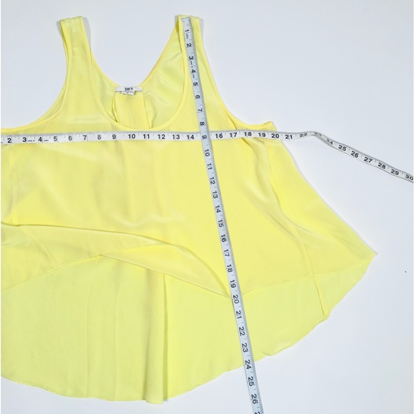 Bar III 100% Silk Flowy Tank Top size M Yellow - Picture 8 of 10